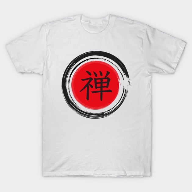Japanese Zen Kanji Enso Circle Tshirt